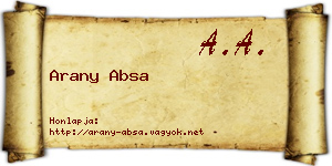Arany Absa névjegykártya